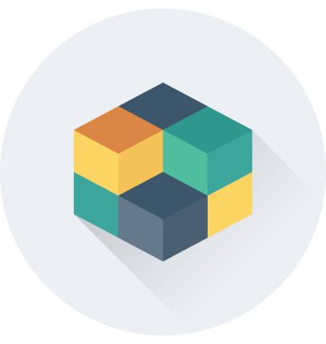 Küp dosyası vektör simgesi