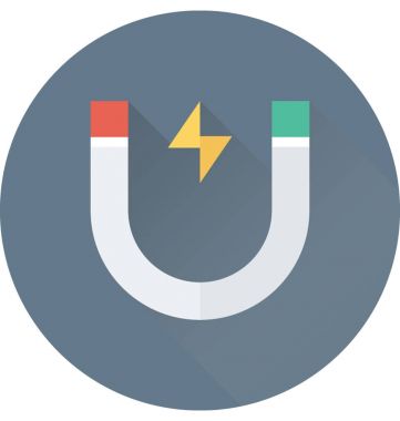 Mıknatıs dosya vektör simgesi