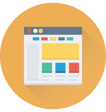 Web şablonu vektör simgesi