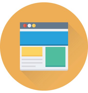 Web şablonu vektör simgesi
