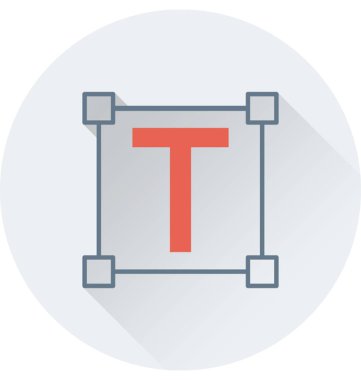 Metin kutusunu vektör simgesi