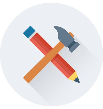 Araçlar düz vektör simgesi