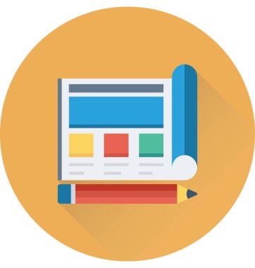 Şablon düz vektör simgesi