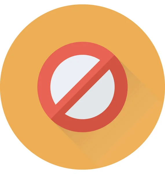 Blocked Flat Vector Icon — Stock Vector