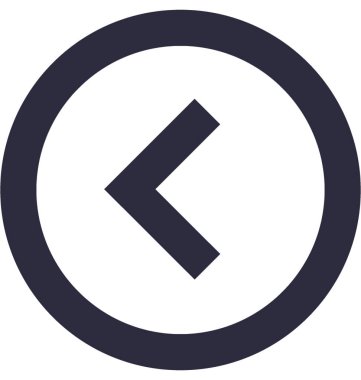 Sol Ok Vektör Simgesi