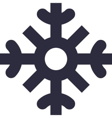 Kar tanesi düz vektör simgesi