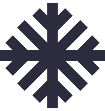 Kar tanesi düz vektör simgesi