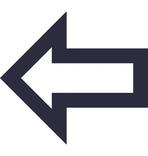 Left Arrow Vector Icon — Stock Vector