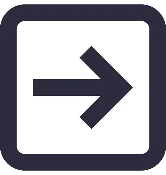 Flecha Derecha Vector Icono — Vector de stock