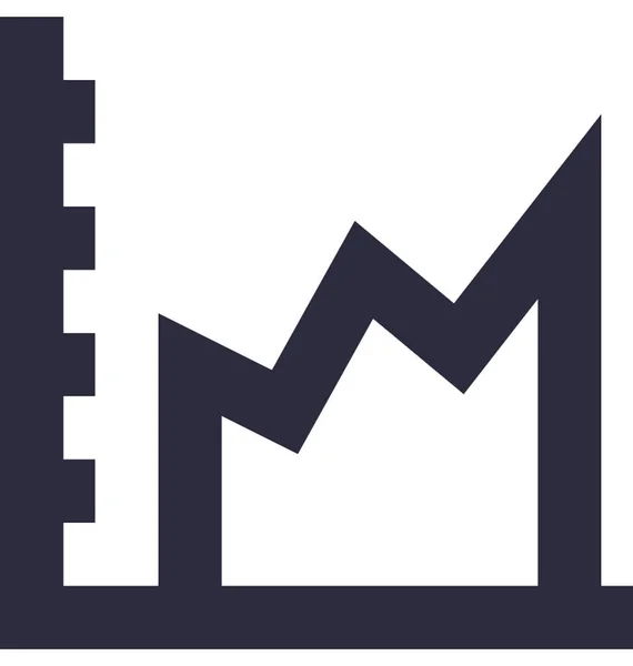 Ikona Wektora Płaskiego Wykresu — Wektor stockowy