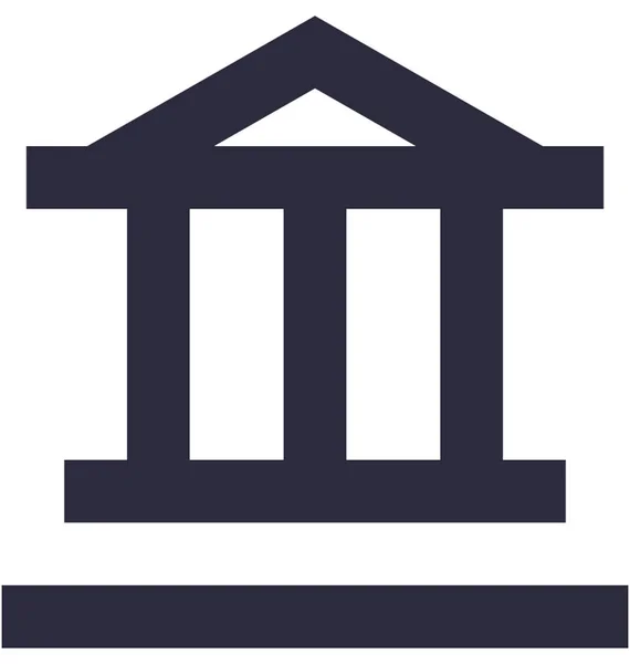 Banco Plano Vector Icono — Archivo Imágenes Vectoriales