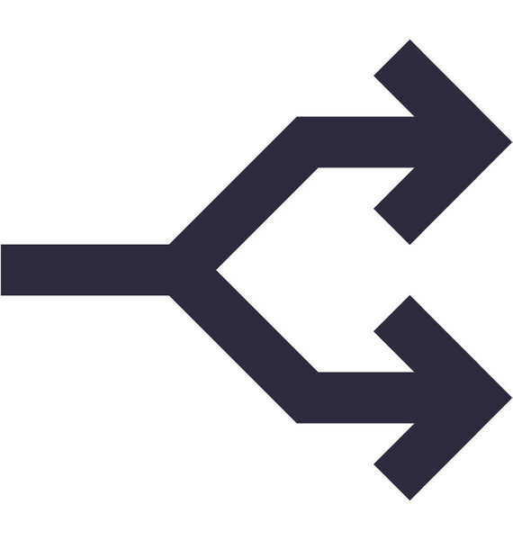 Бифуркационная векторная икона
 