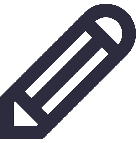 Ikona Wektora Płaskiego Ołówka — Wektor stockowy