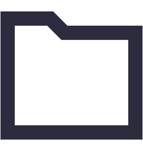 Folder Platte Vectoricoon — Stockvector