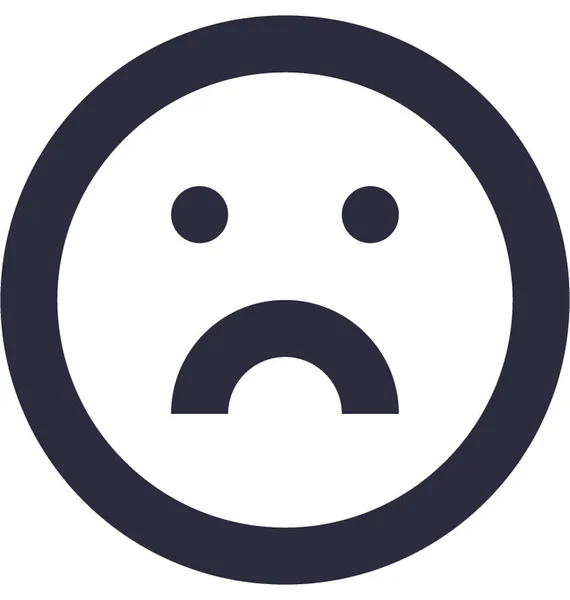 Szomorú Smiley Vector Icon — Stock Vector