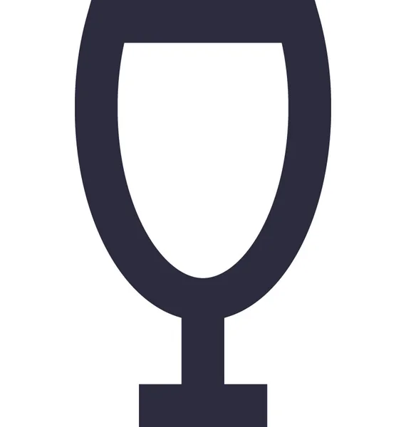 Vin Verre Vecteur Icône — Image vectorielle