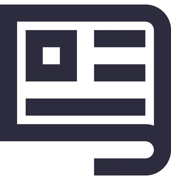 Krant Platte Vector Icon — Stockvector