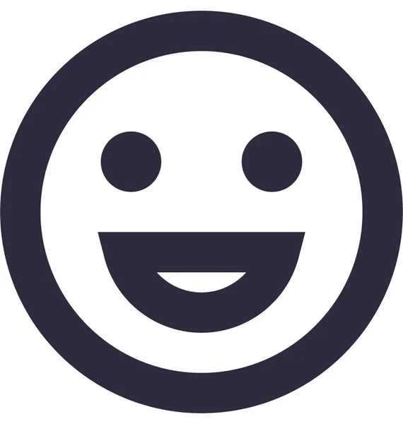 Smiley Flat Vector Icon — Stock Vector