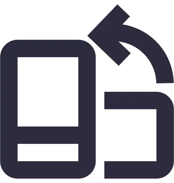 Ikona Vektor Otáčení Obrazovky — Stockový vektor