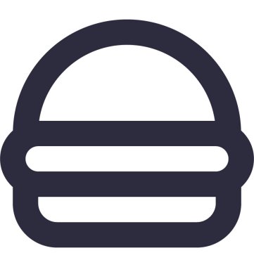 Burger düz vektör simgesi