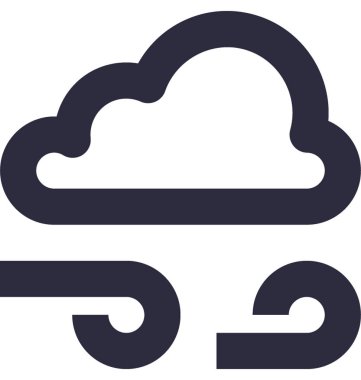 Rüzgar düz vektör simgesi