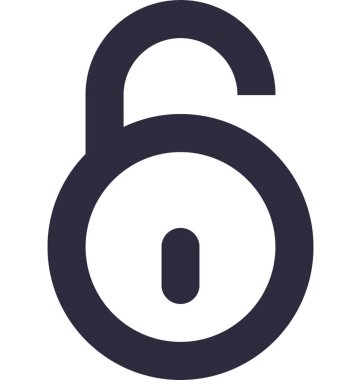 Düz vektör simgesi kilidini