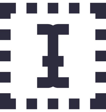 Metin aracı vektör simgesi