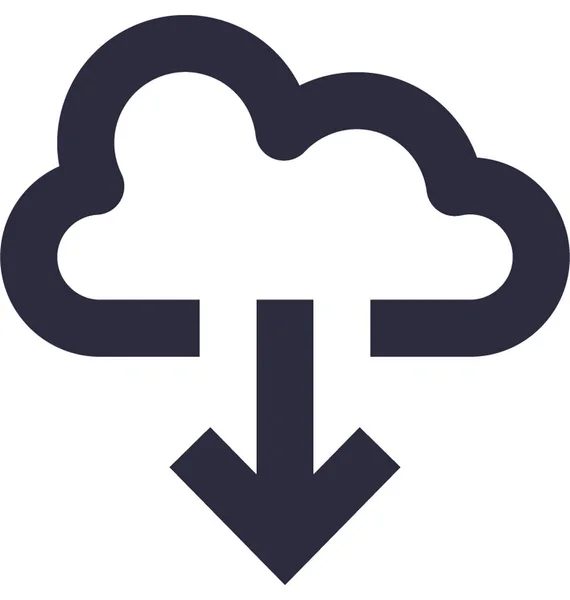 Cloud Download Vector Pictogram — Stockvector