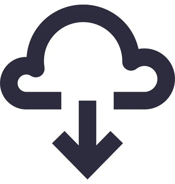 Cloud Download Vector Pictogram — Stockvector