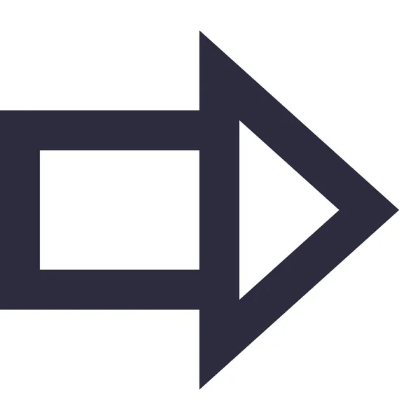 Flecha Derecha Vector Icono — Archivo Imágenes Vectoriales