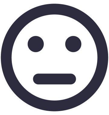 Suskun ifade vektör simgesi