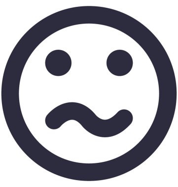 Endişeli Smiley vektör simgesi