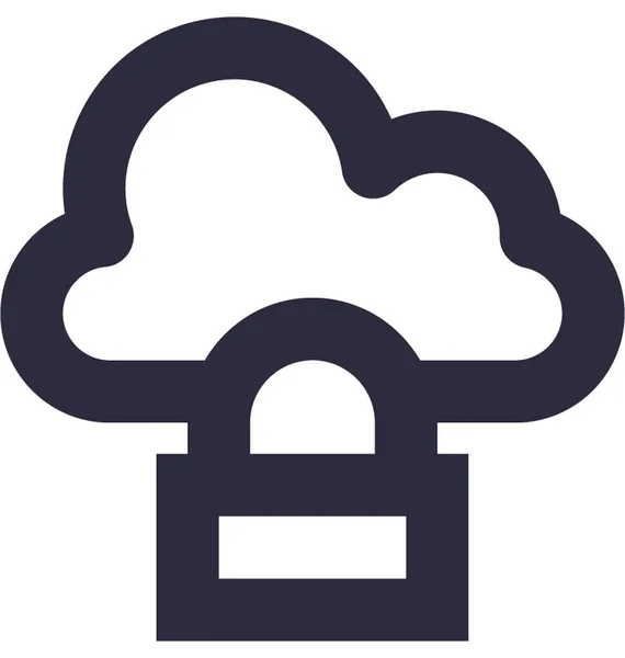 Cloud Security Icône Vectorielle — Image vectorielle