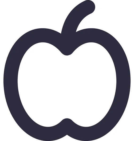 Icono Vector Plano Apple — Vector de stock