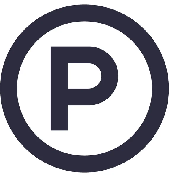 Estacionamiento Signo Vector Icono — Vector de stock