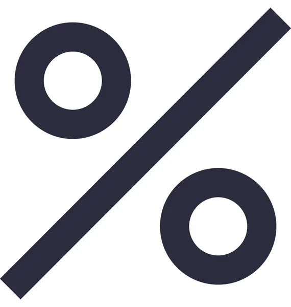 Procentandel Platt Vektor Symbol — Stock vektor