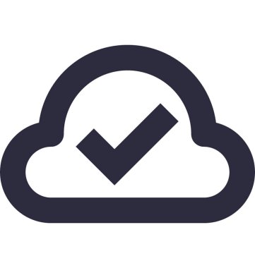 bulut düz vektör simgesi