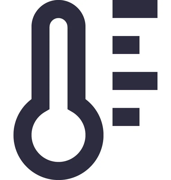 Temperatuur Platte Vector Icon — Stockvector