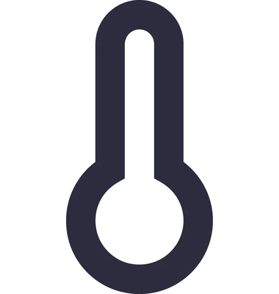 Temperatur Flache Vektor Symbol — Stockvektor