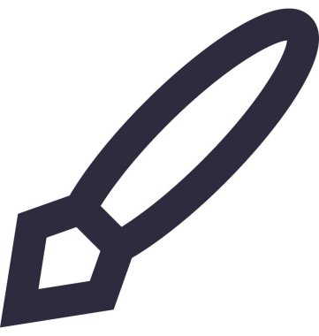 kalem düz vektör simgesi