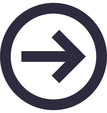 Sağ ok vektör simgesi 