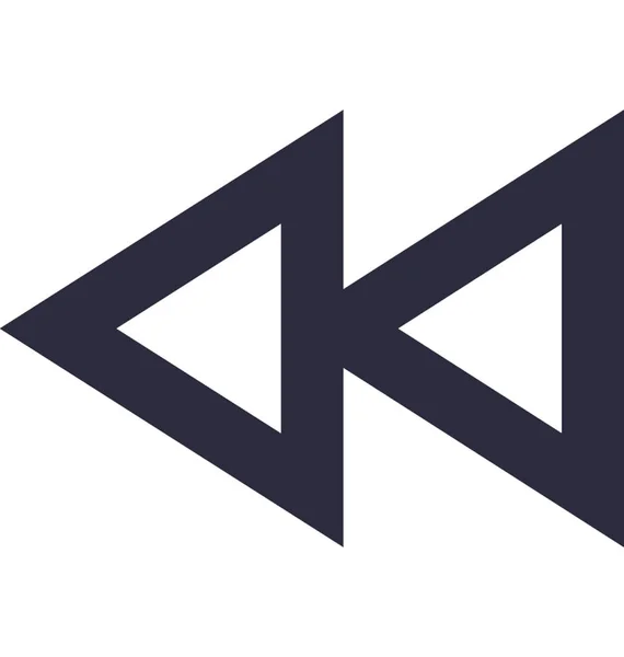 Terugspoelen Knop Vector Icon — Stockvector