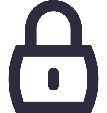 düz vektör simgesini kilitle