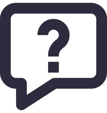 SSS düz vektör simgesi