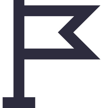 Bayrak Düz Vektör Simgesi