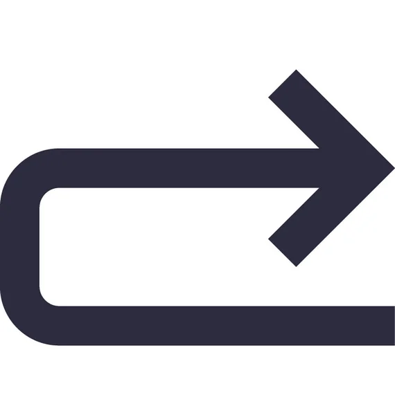 Turn Right Vector Icon — Stock Vector