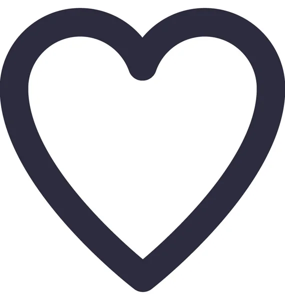 Corazón Plano Vector Icono — Vector de stock