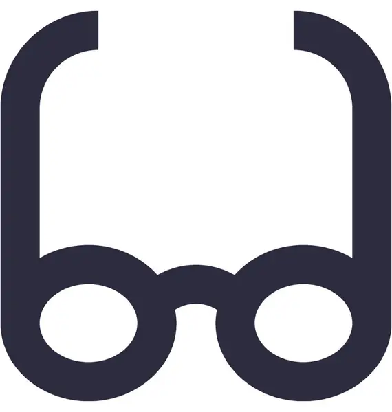 Szemüveg Lapos Vektor Ikon — Stock Vector