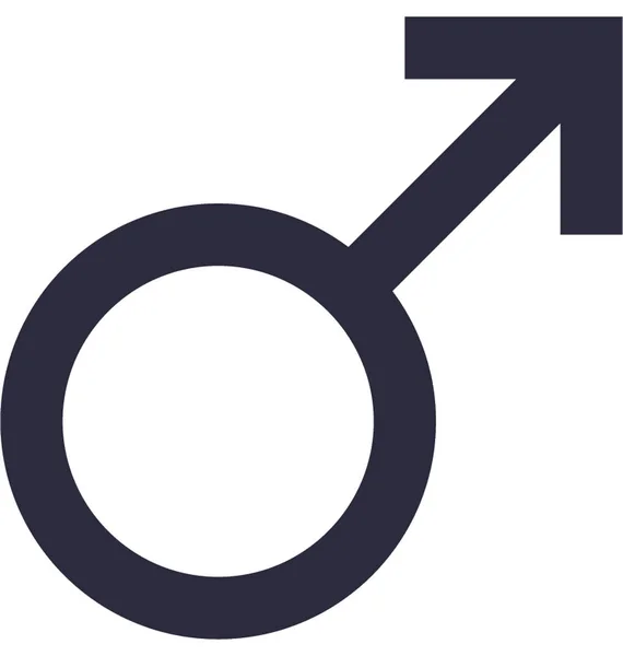 Male Gender Vector Icon — Stock Vector