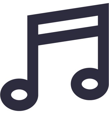 müzik notu vektör simgesi